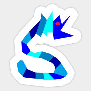 Blue Dragon Blue Snake Sticker